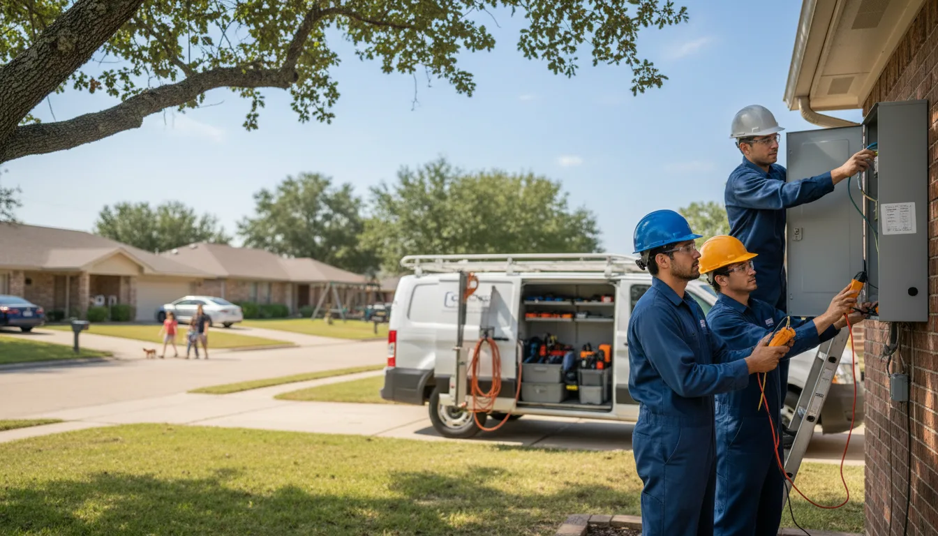 Certified electrician providing emergency electrical services in Hensley, AR